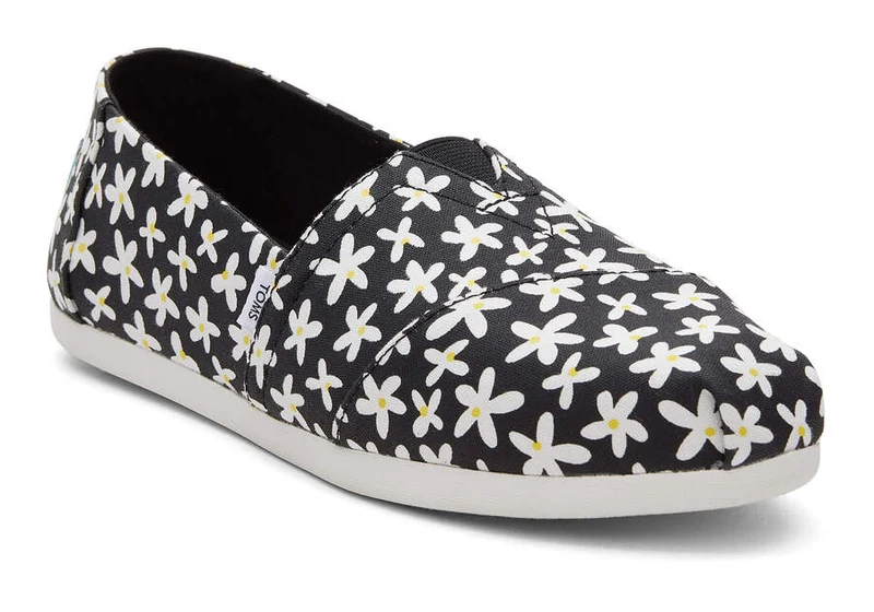 TOMS Damen Alpargata Sun Daises Espadrille – Schwarz