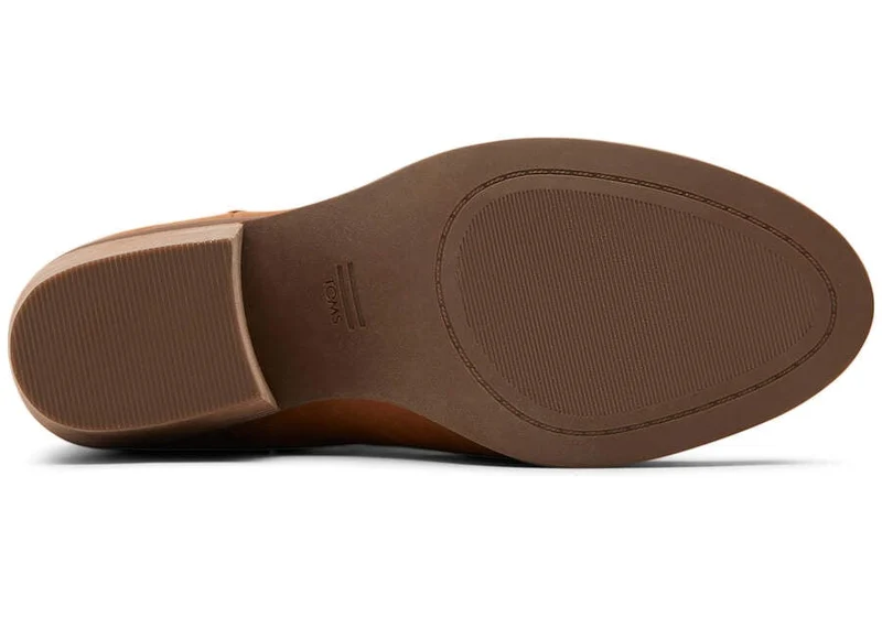 TOMS Damen-Stiefelette Everly aus Leder – Hellbraun