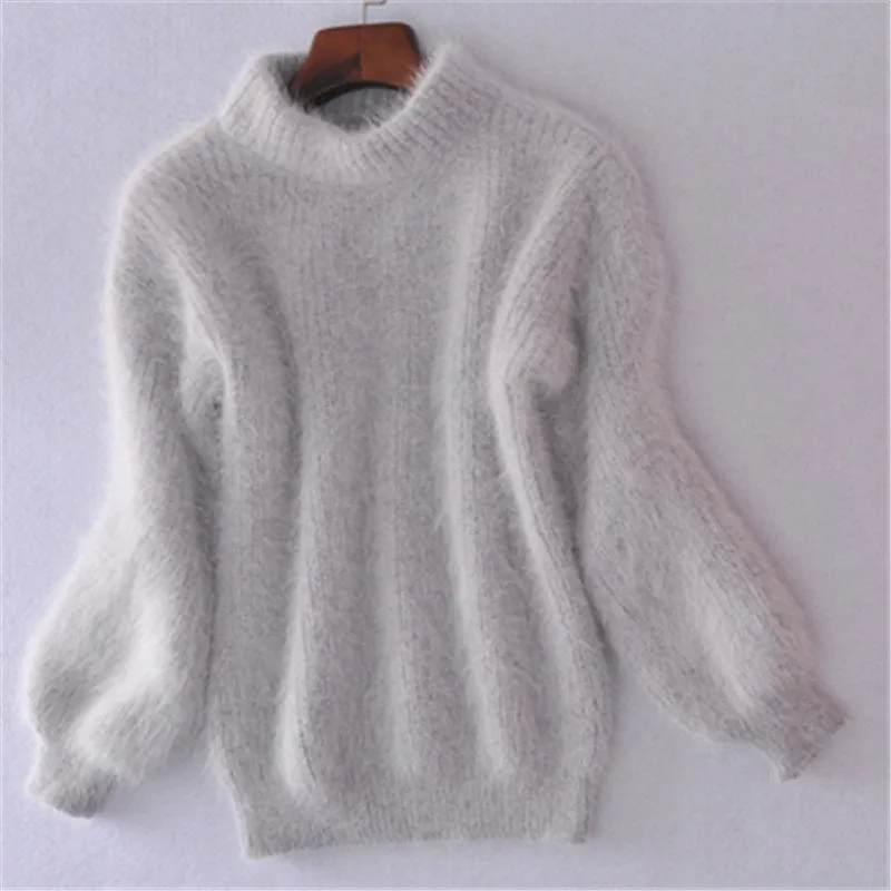 Lässiger Angora Strick Damenpullover - Livia
