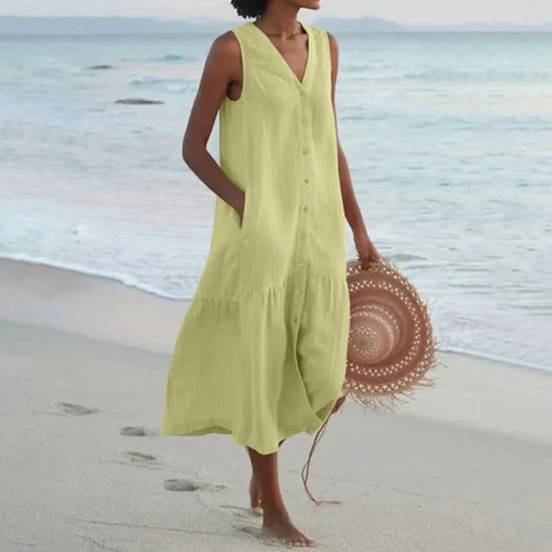 Lena - Premium-Kleid mit V-Ausschnitt