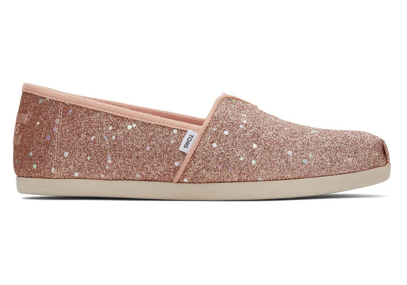 TOMS Glitzernde Alpargata-Espadrille für Damen – Rosa