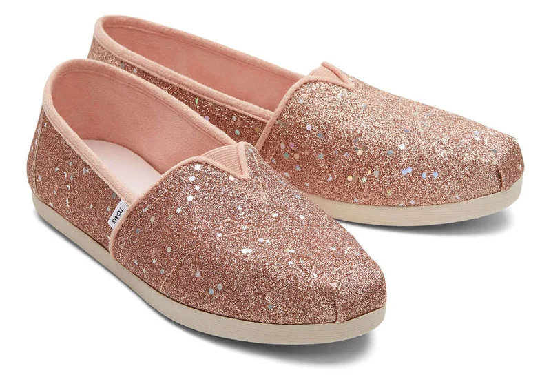 TOMS Glitzernde Alpargata-Espadrille für Damen – Rosa