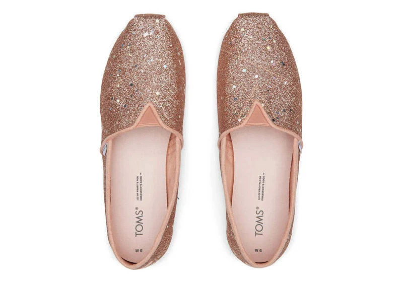 TOMS Glitzernde Alpargata-Espadrille für Damen – Rosa