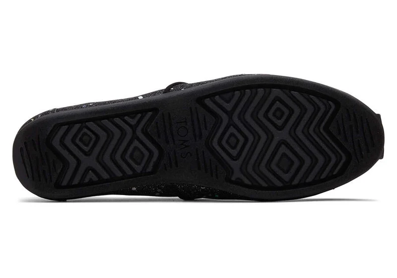 TOMS Cosmic Glitter Alpargata Espadrille für Damen – Schwarz