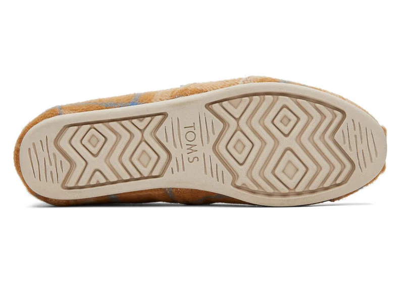 TOMS Karierte Alpargata-Espadrille für Damen – Gold