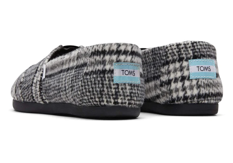 TOMS Karierte Alpargata-Espadrille für Damen – Schwarz
