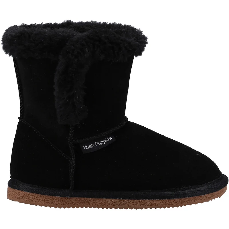Hush Puppies Mädchen Ashlynn Hausschuhe – Schwarz