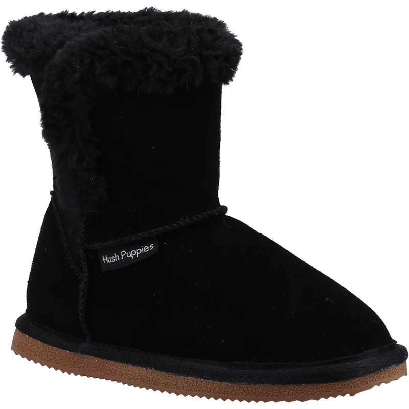 Hush Puppies Mädchen Ashlynn Hausschuhe – Schwarz