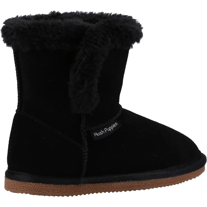 Hush Puppies Mädchen Ashlynn Hausschuhe – Schwarz