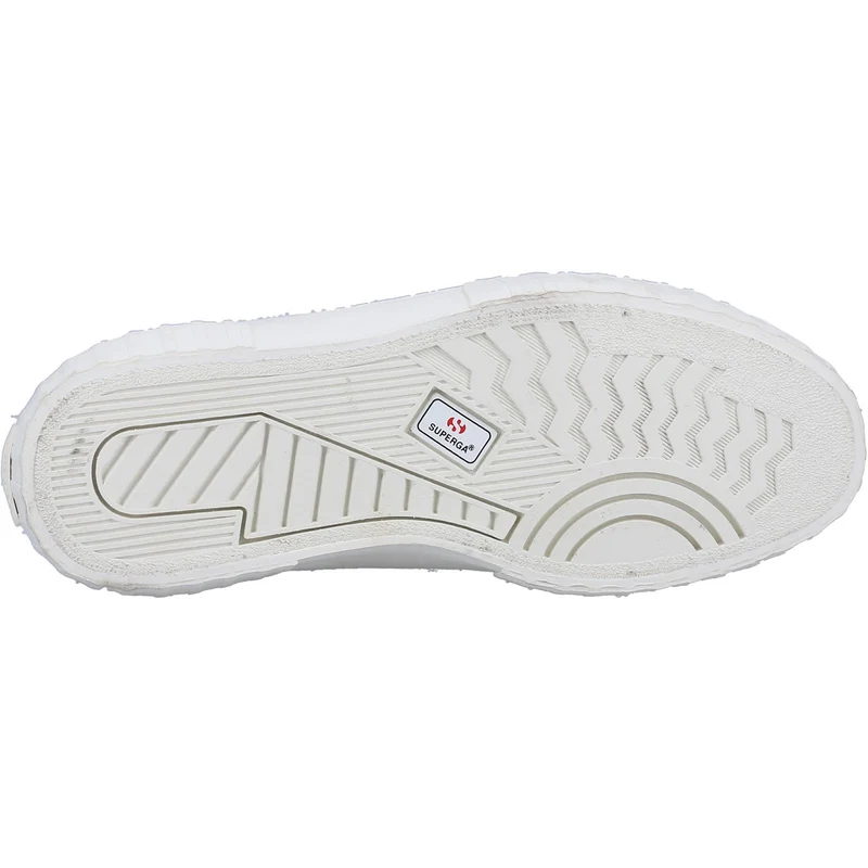 Superga Damen-Sneaker 2631 mit Kalbshaardetails – Weiß