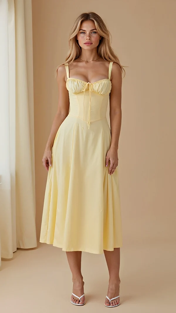 Kiana - Stilvolles Midikleid mit Schlitz