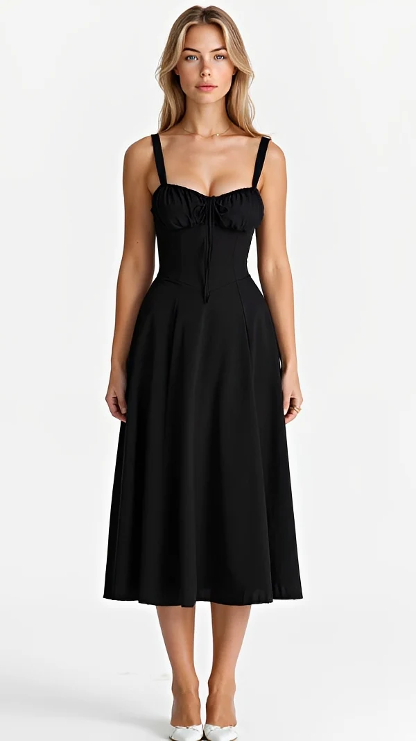 Kiana - Stilvolles Midikleid mit Schlitz