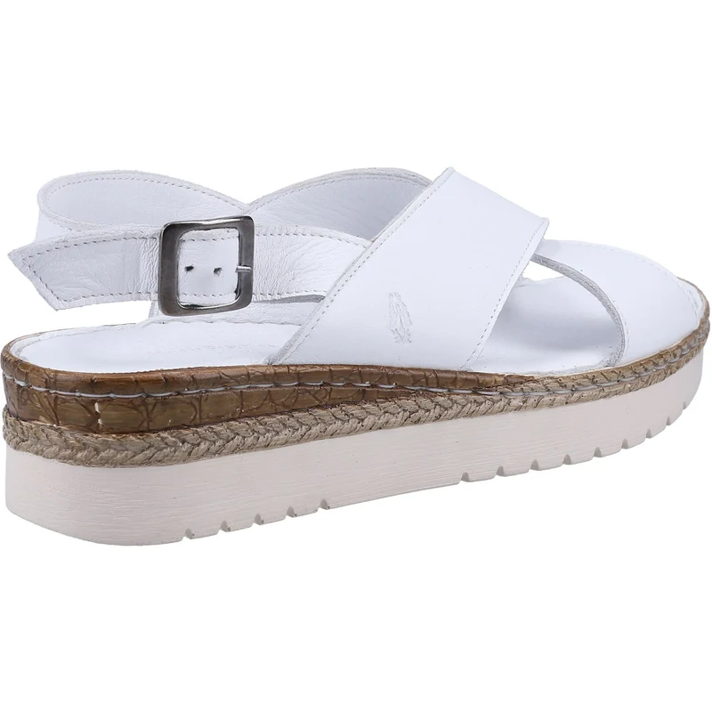 Hush Puppies Damen Saphira Ledersandale – Weiß