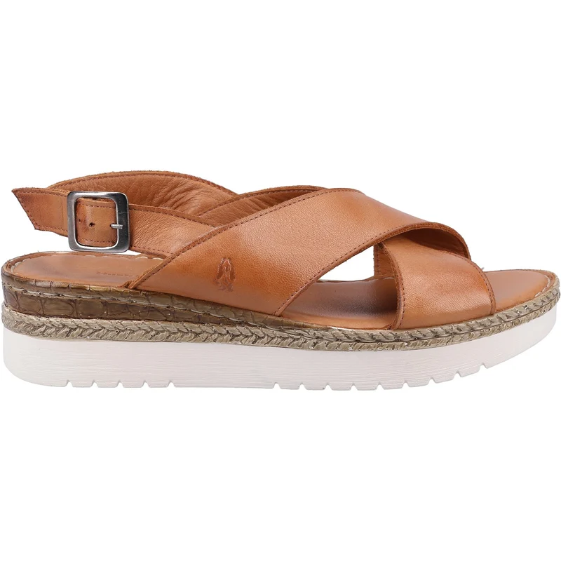Hush Puppies Damen Saphira Ledersandale – Hellbraun