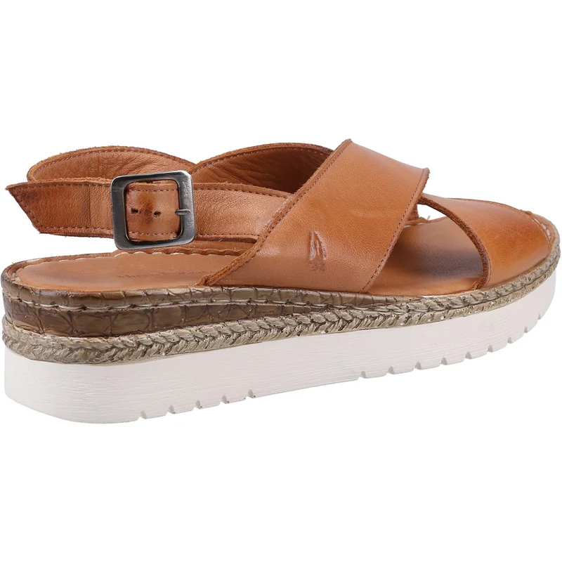 Hush Puppies Damen Saphira Ledersandale – Hellbraun