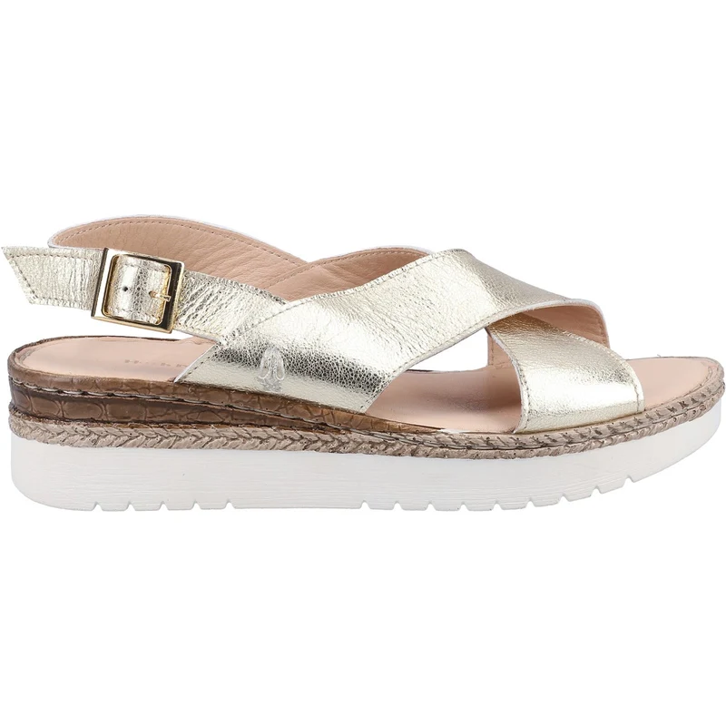 Hush Puppies Damen Saphira Ledersandale – Gold