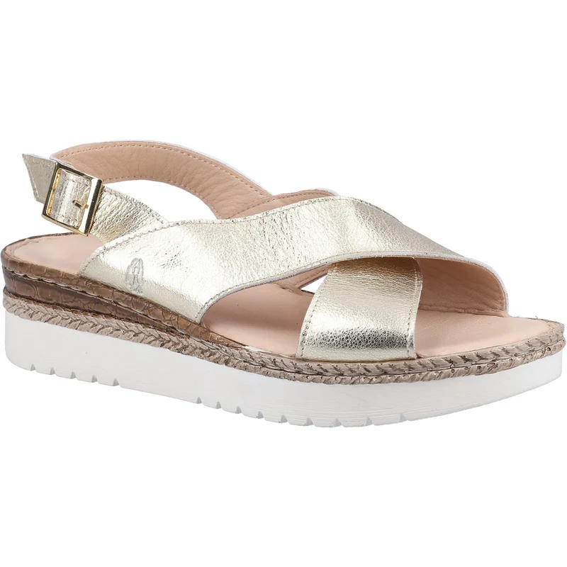 Hush Puppies Damen Saphira Ledersandale – Gold