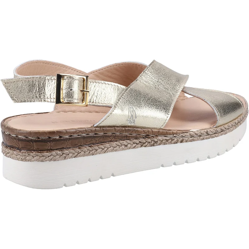 Hush Puppies Damen Saphira Ledersandale – Gold