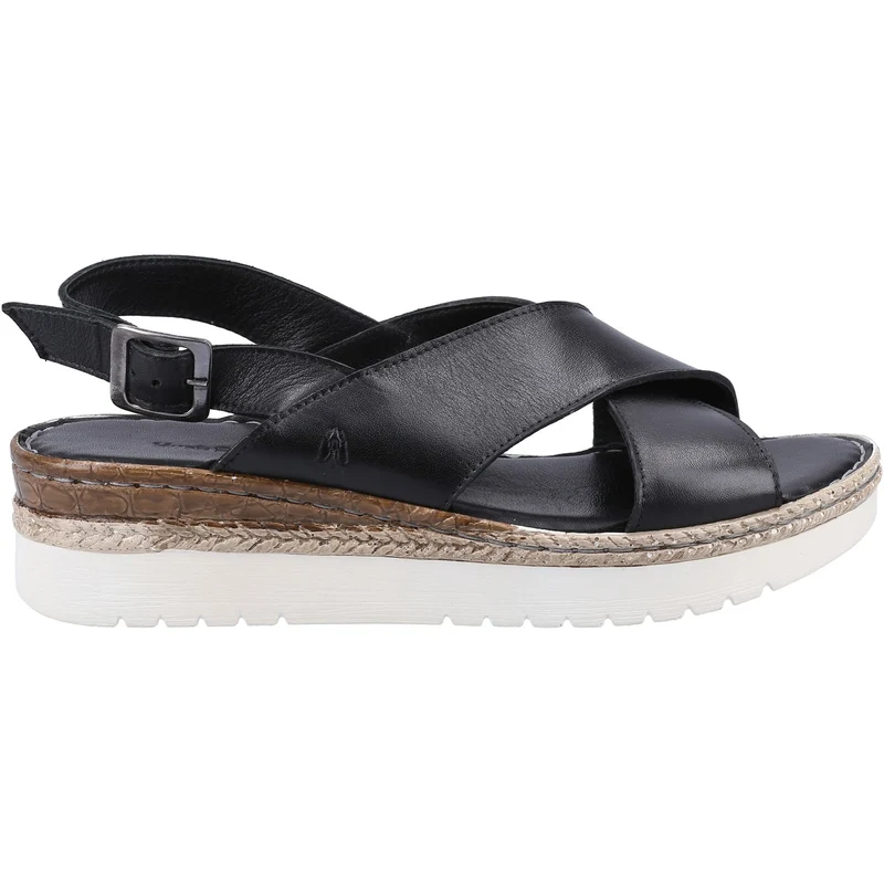 Hush Puppies Damen Saphira Ledersandale - Schwarz