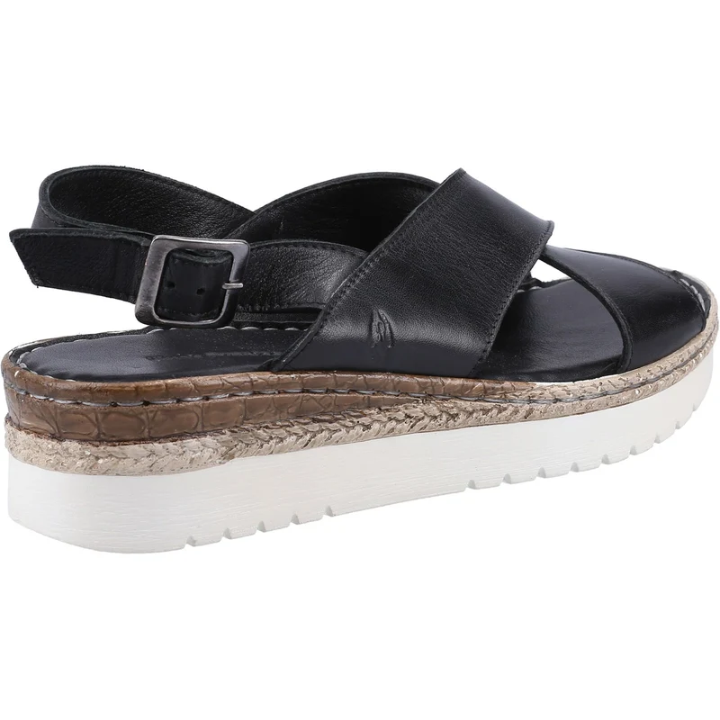 Hush Puppies Damen Saphira Ledersandale - Schwarz
