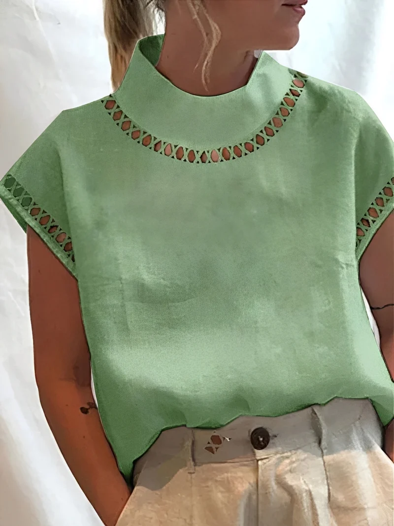 Nannie - Stilvolles Top mit Ausschnitt für Damen