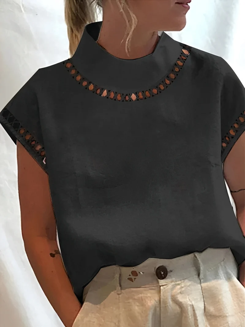 Nannie - Stilvolles Top mit Ausschnitt für Damen