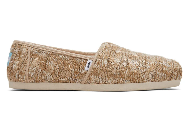 TOMS Alpargata-Espadrille aus Kunstpelz für Damen – Strickbraun
