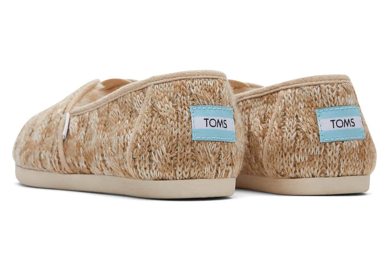 TOMS Alpargata-Espadrille aus Kunstpelz für Damen – Strickbraun