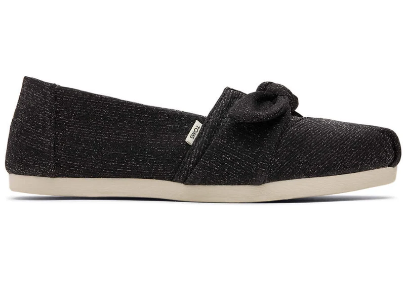 TOMS Damen Glimmer Alpargata Espadrille – Schwarz