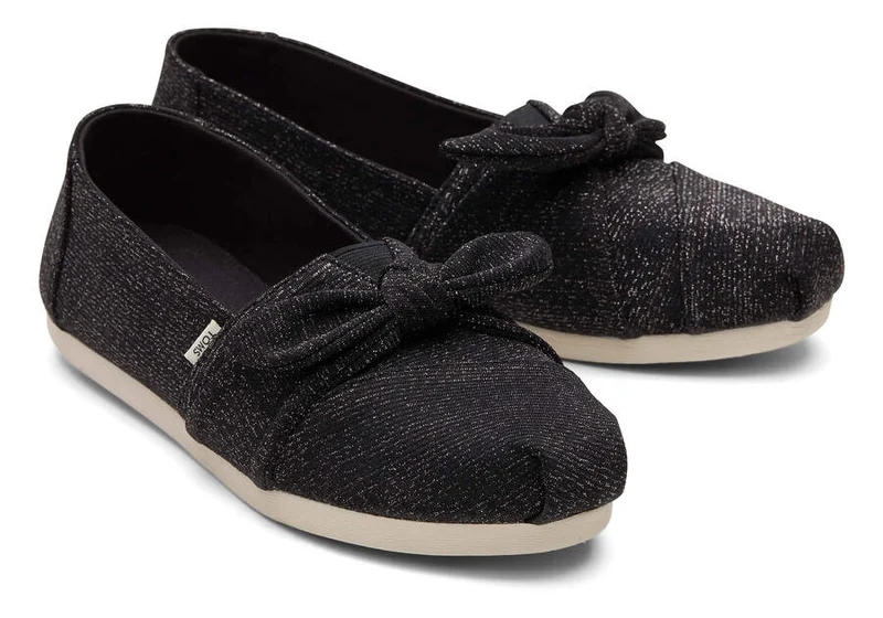 TOMS Damen Glimmer Alpargata Espadrille – Schwarz