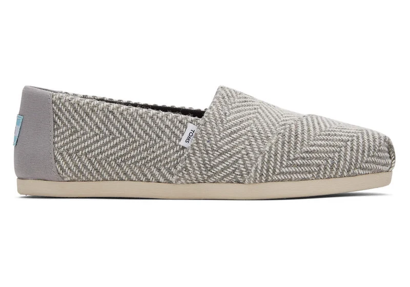 TOMS Alpargata Espadrille mit Fischgrätenmuster für Damen – Drizzle Grey