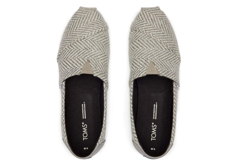 TOMS Alpargata Espadrille mit Fischgrätenmuster für Damen – Drizzle Grey