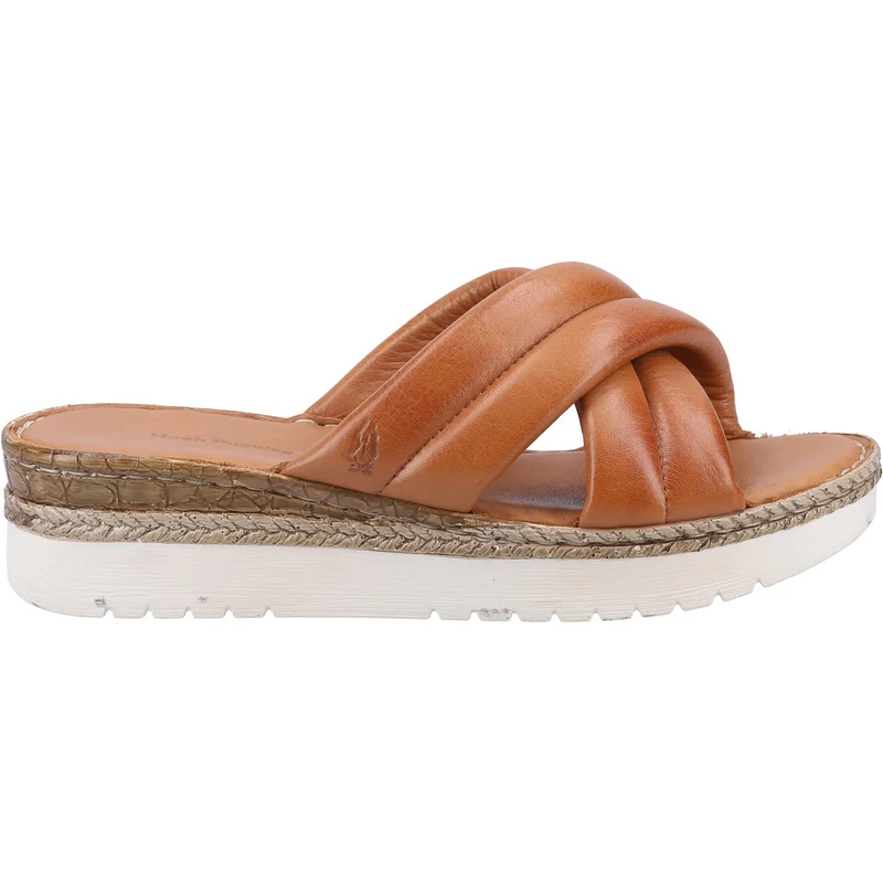 Hush Puppies Damen Samira Mule-Sandale aus Leder – Hellbraun