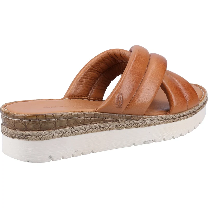 Hush Puppies Damen Samira Mule-Sandale aus Leder – Hellbraun