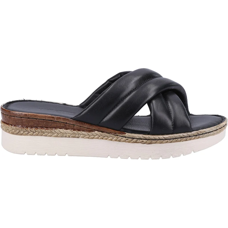 Hush Puppies Damen Samira Mule-Sandale aus Leder Schwarz