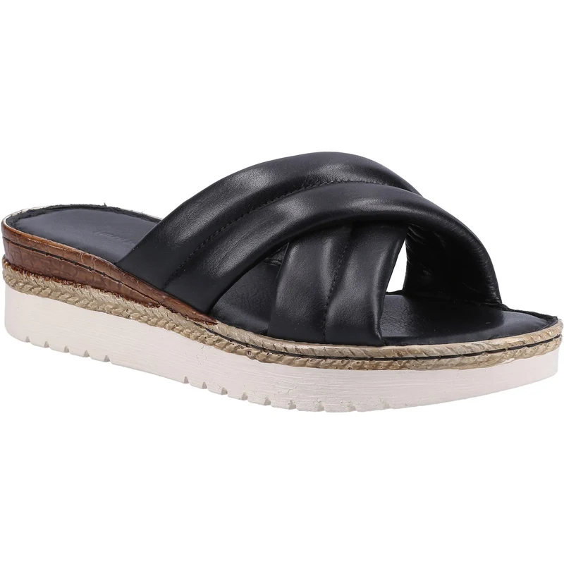 Hush Puppies Damen Samira Mule-Sandale aus Leder Schwarz