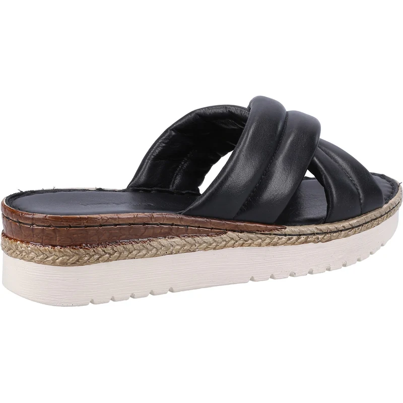 Hush Puppies Damen Samira Mule-Sandale aus Leder Schwarz
