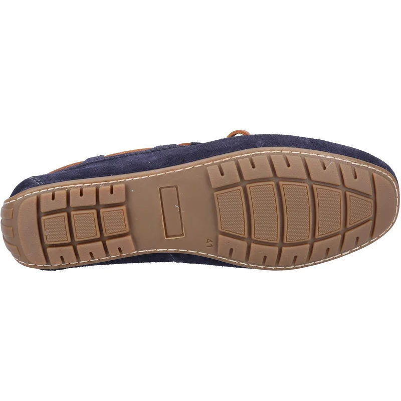 Hush Puppies Herren Reuben Wildleder-Bootsschuhe – Marineblau