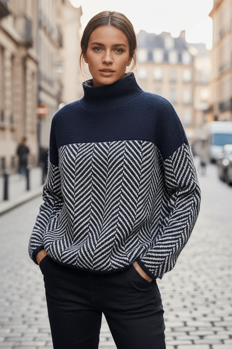 Strickpullover Mit Stehkragen - Felina
