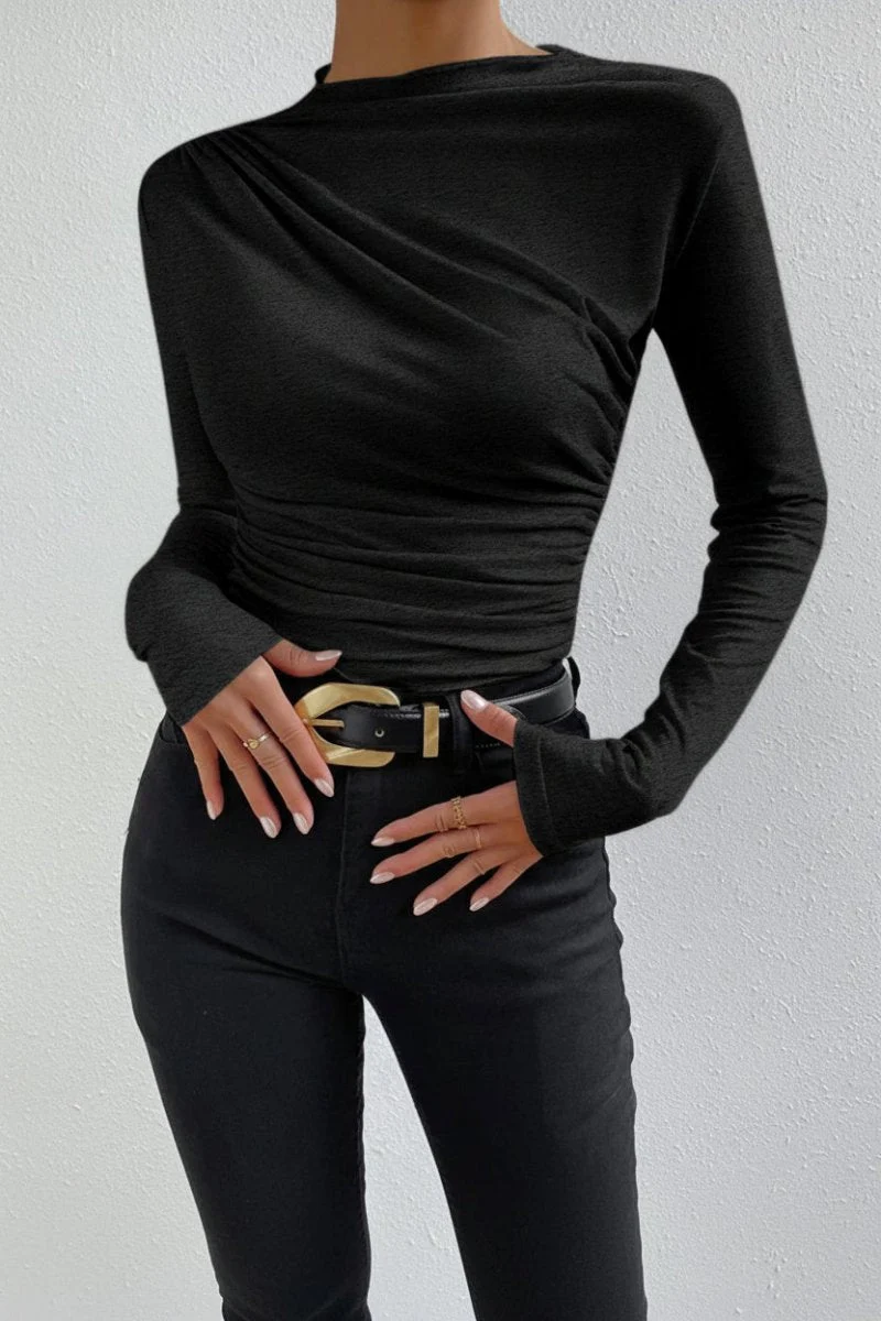 Langarmshirt Mit Raffdetail - Anastasia