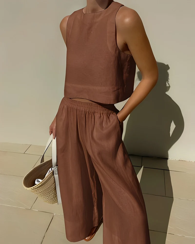 Sasha - Lässiges, locker sitzendes Zweiteiliges Set für Damen
