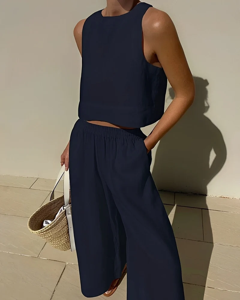Sasha - Lässiges, locker sitzendes Zweiteiliges Set für Damen