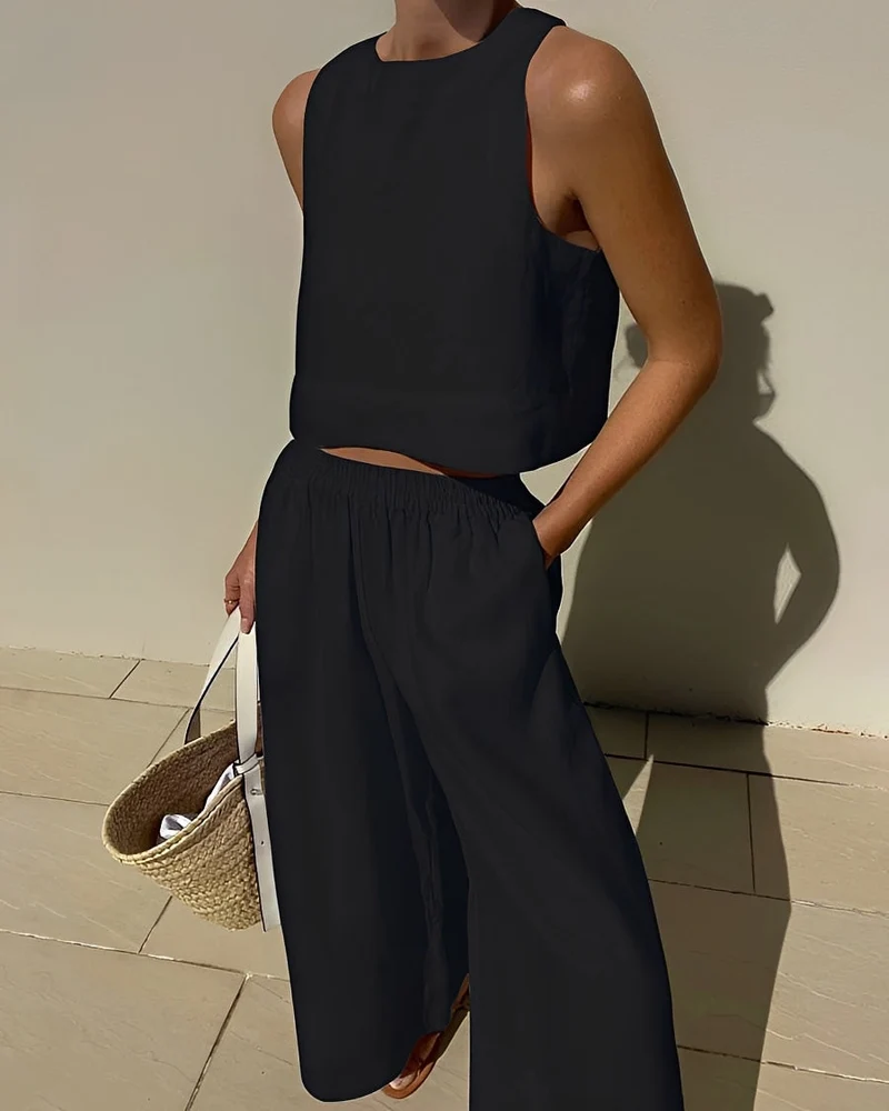 Sasha - Lässiges, locker sitzendes Zweiteiliges Set für Damen