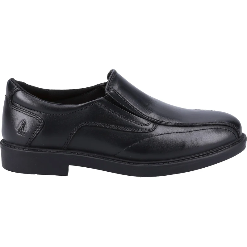 Hush Puppies Toby Leder-Slip-On-Schulschuhe für Jungen – Schwarz