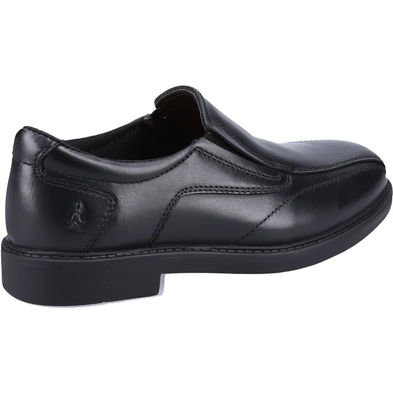 Hush Puppies Toby Leder-Slip-On-Schulschuhe für Jungen – Schwarz