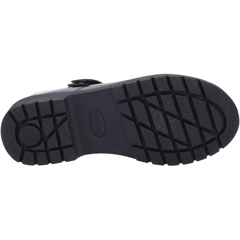 Hush Puppies Tally Schulschuhe aus Lackleder für Mädchen – Schwarz