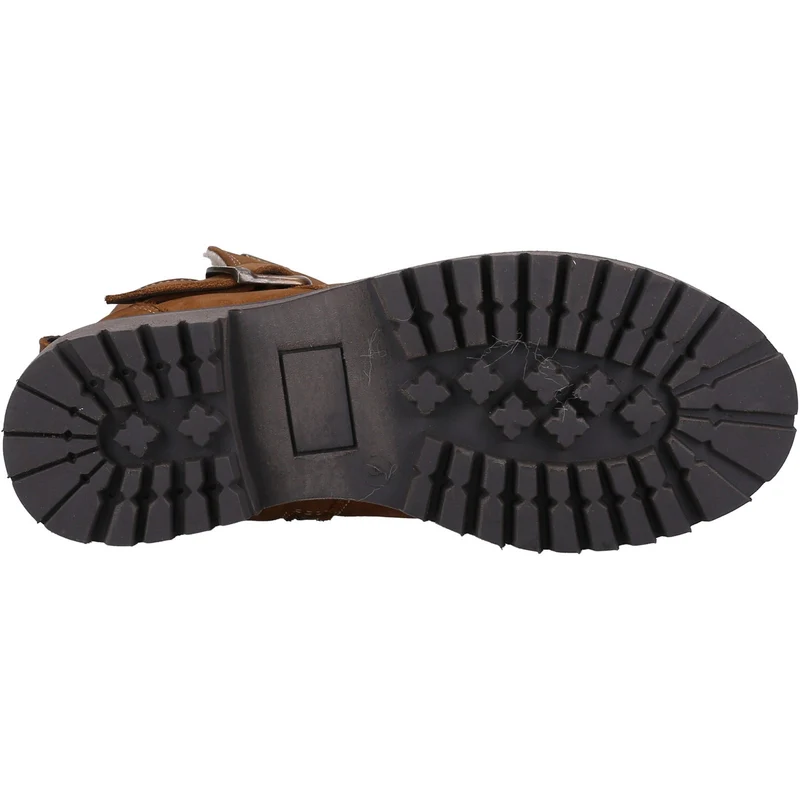 Hush Puppies Damen Wakely Lederstiefel mit Shearling-Futter – Hellbraun