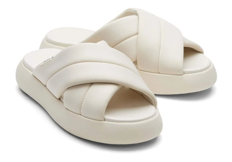 TOMS Damen Mallow Crossover Repreve Sandale – Beige