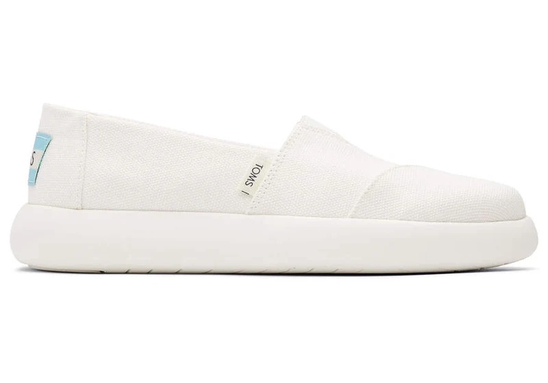 TOMS Damen Mallow Alpargata Espadrille – Weiß