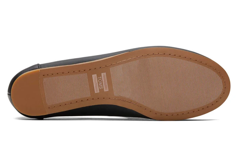 TOMS Damen Darcy Leder-Flats - Schwarz